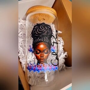 Inspirational Glass Can Cup